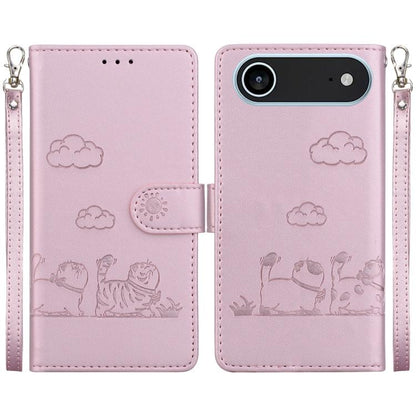 Cute Cats RFID Leather Phone Case, For iPhone Air, For iPhone 16 Pro Max, For iPhone 16 Pro, For iPhone 16 Plus