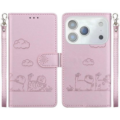Cute Cats RFID Leather Phone Case, For iPhone 18 Pro / 17 Pro, For iPhone 18 Pro Max / 17 Pro Max, For iPhone 17e / 16e, For iPhone 17