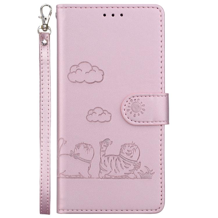Cute Cats RFID Leather Phone Case, For iPhone 18 Pro / 17 Pro, For iPhone 18 Pro Max / 17 Pro Max, For iPhone 17e / 16e, For iPhone 17