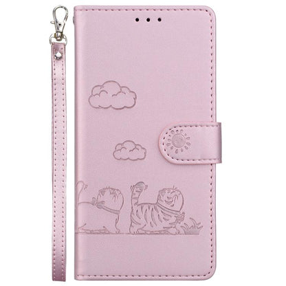 Cute Cats RFID Leather Phone Case, For iPhone 18 Pro / 17 Pro, For iPhone 18 Pro Max / 17 Pro Max, For iPhone 17e / 16e, For iPhone 17