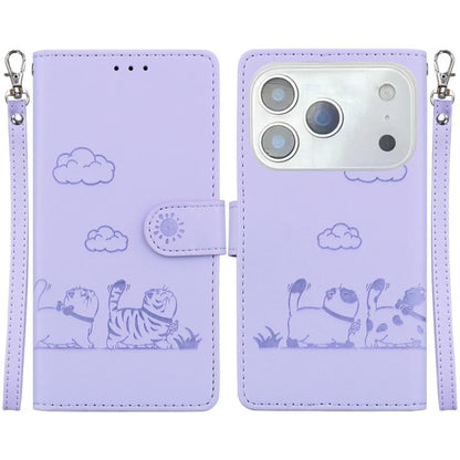Cute Cats RFID Leather Phone Case, For iPhone 18 Pro / 17 Pro, For iPhone 18 Pro Max / 17 Pro Max, For iPhone 17e / 16e, For iPhone 17