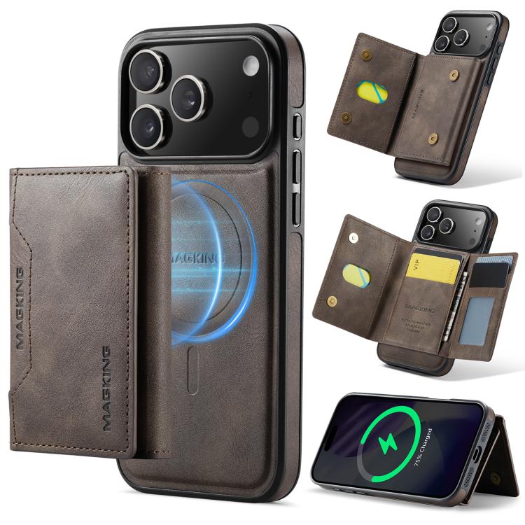 MAGKING K2 Series MagSafe RFID Card Bag Detachable Phone Case, For iPhone 17e / 16e, For iPhone 17 Pro Max, For iPhone 17 Pro, For iPhone 17