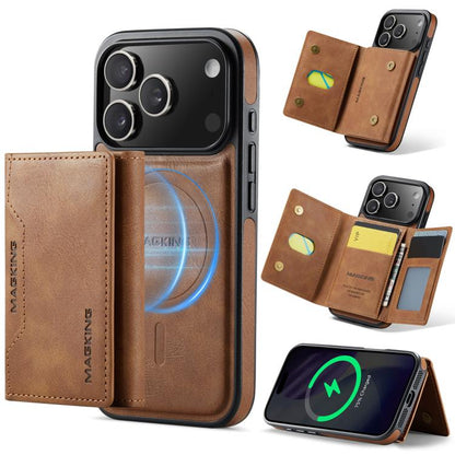 MAGKING K2 Series MagSafe RFID Card Bag Detachable Phone Case, For iPhone 17e / 16e, For iPhone 17 Pro Max, For iPhone 17 Pro, For iPhone 17