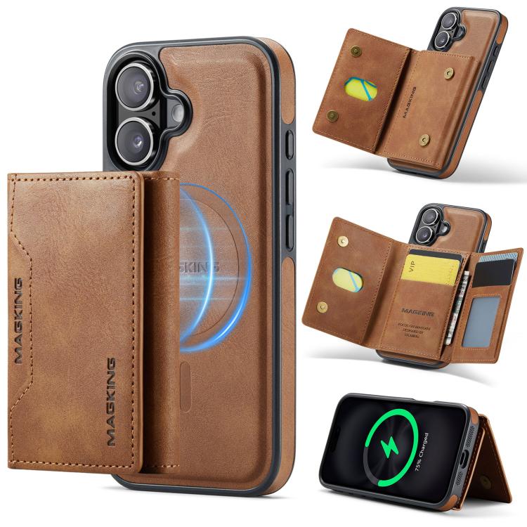 MAGKING K2 Series MagSafe RFID Card Bag Detachable Phone Case, For iPhone 17e / 16e, For iPhone 17 Pro Max, For iPhone 17 Pro, For iPhone 17