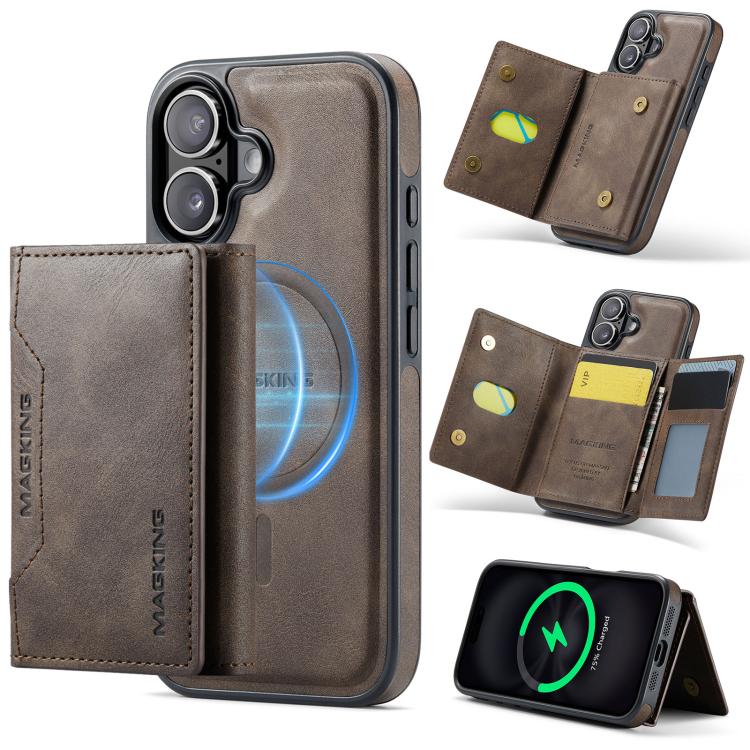 MAGKING K2 Series MagSafe RFID Card Bag Detachable Phone Case, For iPhone 17e / 16e, For iPhone 17 Pro Max, For iPhone 17 Pro, For iPhone 17