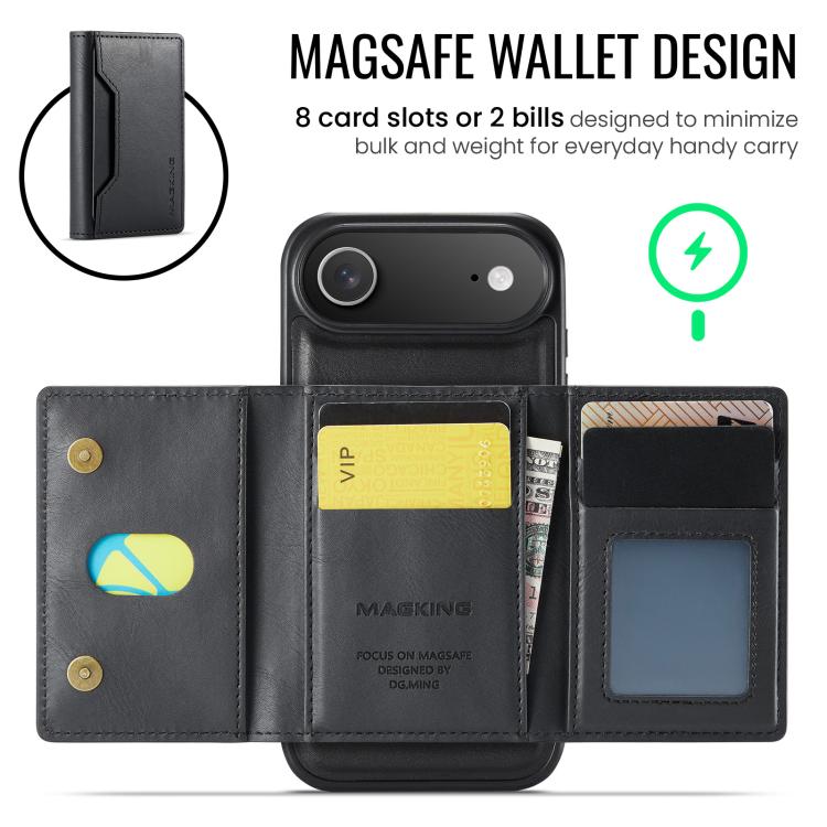 MAGKING K2 Series MagSafe RFID Card Bag Detachable Phone Case, For iPhone Air, For iPhone 16 Pro Max, For iPhone 16 Pro, For iPhone 16 Plus