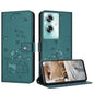 Embossed Kitten Phone Leather Case with Lanyard, For OnePlus Nord N200 5G, For OnePlus Nord N30 SE 5G Global