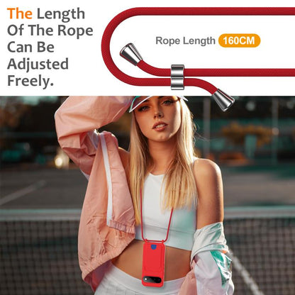 Integrated Card Bag Solid Color Liquid Silicone Phone Case with Lanyard, For Google Pixel 11 Pro XL, For Google Pixel 11, For Google Pixel 11 Pro, For Google Pixel 10a, For Google Pixel 10 Pro XL, For Google Pixel 10 Pro