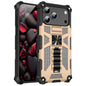 Armor Shockproof TPU + PC Magnetic Phone Case with Holder, For iPhone 18 Pro / 17 Pro, For iPhone 18 Pro Max / 17 Pro Max, For iPhone 16 Pro Max, For iPhone 16 Pro