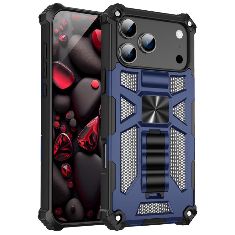 Armor Shockproof TPU + PC Magnetic Phone Case with Holder, For iPhone 18 Pro / 17 Pro, For iPhone 18 Pro Max / 17 Pro Max, For iPhone 16 Pro Max, For iPhone 16 Pro
