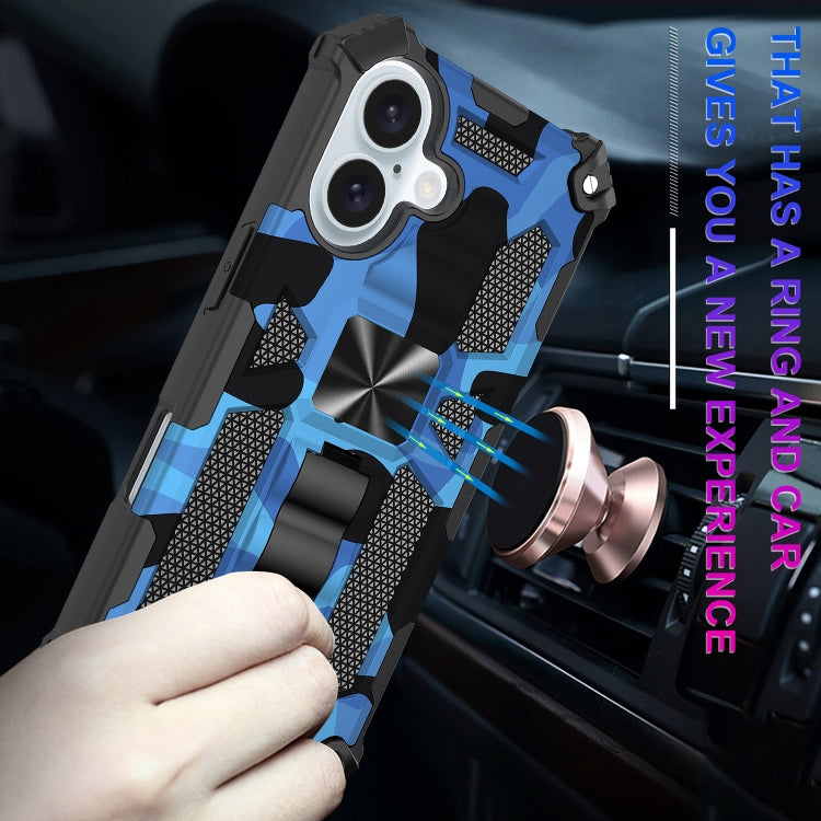 Camouflage Armor Kickstand TPU + PC Magnetic Phone Case
