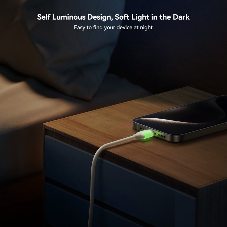 JOYROOM S-A53 Fluorescent Series 60W Type-C to Type-C Fast Charging Data Cable, 1.2m, 2m