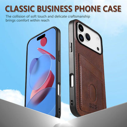 AZNS K1 Series Card Slot Business Phone Case, For iPhone 18 Pro / 17 Pro, For iPhone 18 Pro Max / 17 Pro Max, For iPhone 17e / 16e, For iPhone 17