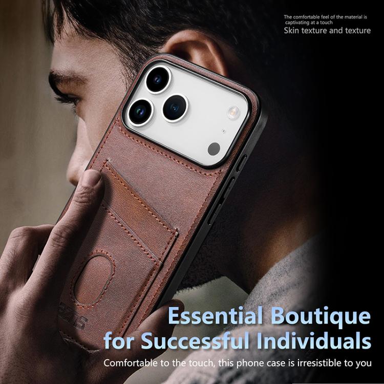 AZNS K1 Series Card Slot Business Phone Case, For iPhone 18 Pro / 17 Pro, For iPhone 18 Pro Max / 17 Pro Max, For iPhone 17e / 16e, For iPhone 17