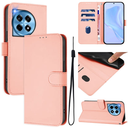 Skin Feel Solid Color Leather Phone Case with Lanyard, Series 1