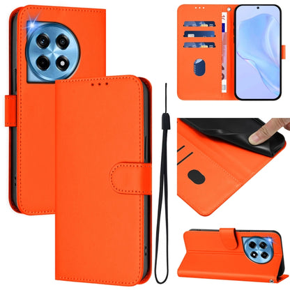 Skin Feel Solid Color Leather Phone Case with Lanyard, Series 1