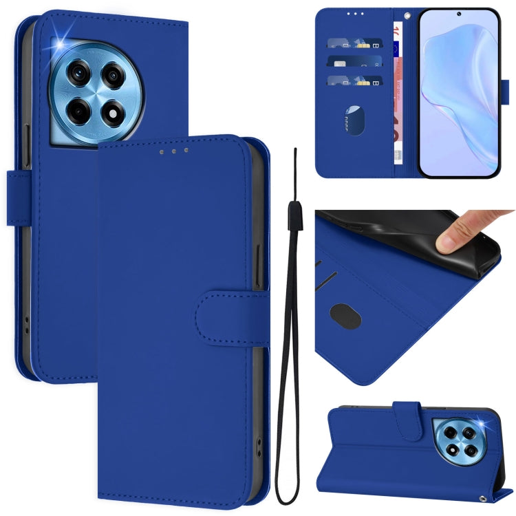 Skin Feel Solid Color Leather Phone Case with Lanyard, Series 1