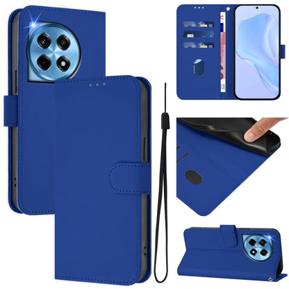 Skin Feel Solid Color Leather Phone Case with Lanyard, Series 1