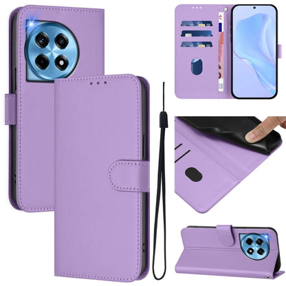 Skin Feel Solid Color Leather Phone Case with Lanyard, Series 1