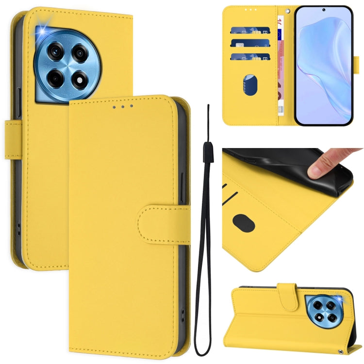 Skin Feel Solid Color Leather Phone Case with Lanyard, Series 1