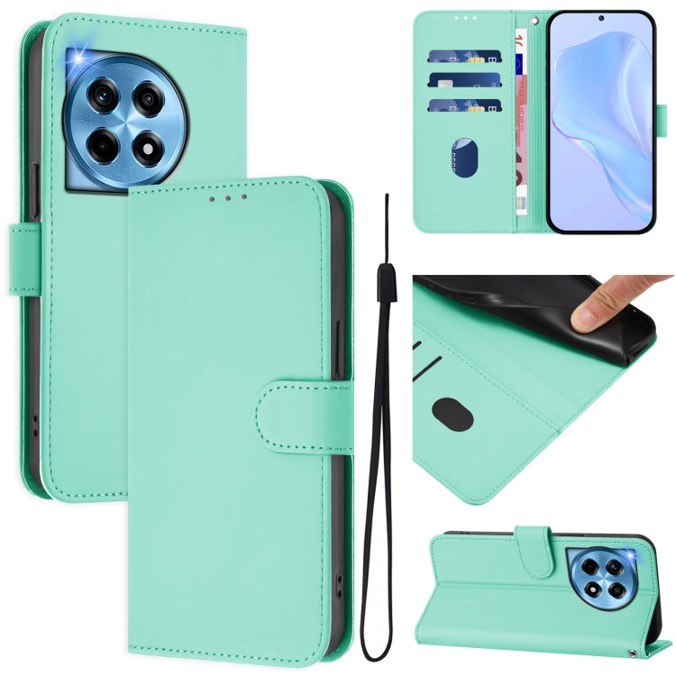 Skin Feel Solid Color Leather Phone Case with Lanyard, Series 1