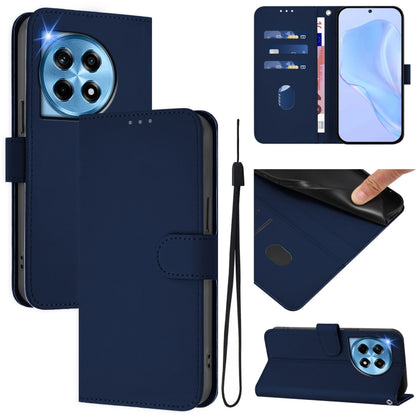 Skin Feel Solid Color Leather Phone Case with Lanyard, Series 1