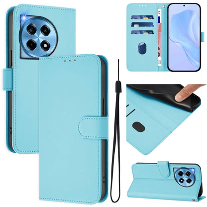 Skin Feel Solid Color Leather Phone Case with Lanyard, Series 1