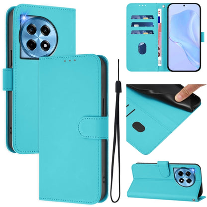 Skin Feel Solid Color Leather Phone Case with Lanyard, Series 1