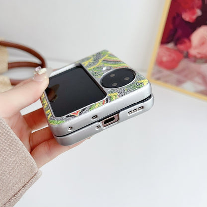 Propitious Clouds Embroidery Full Coverage Phone Case, For OPPO Find N3 Flip, For OPPO Find N2 Flip