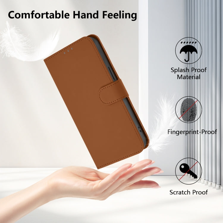 Skin Feel Solid Color Leather Phone Case with Lanyard, Series 14