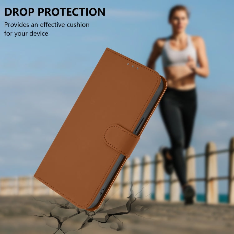 Skin Feel Solid Color Leather Phone Case with Lanyard, Series 14