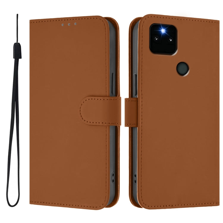 Skin Feel Solid Color Leather Phone Case with Lanyard, Series 3