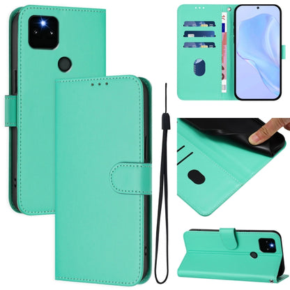 Skin Feel Solid Color Leather Phone Case with Lanyard, Series 3