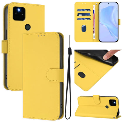 Skin Feel Solid Color Leather Phone Case with Lanyard, Series 3