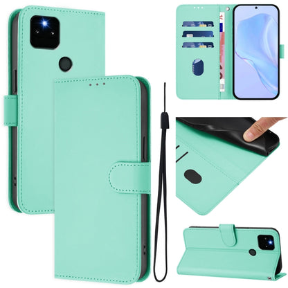 Skin Feel Solid Color Leather Phone Case with Lanyard, Series 3