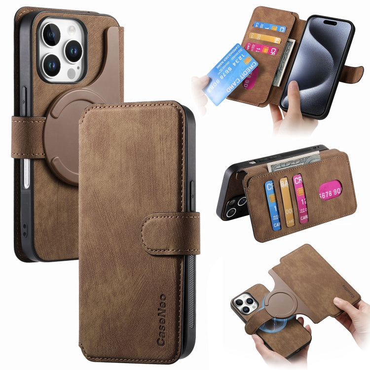 CaseNeo MagSafe RFID Anti-theft Retro Leather Phone Case, For iPhone Air, For iPhone 16 Pro Max, For iPhone 16 Pro, For iPhone 16 Plus