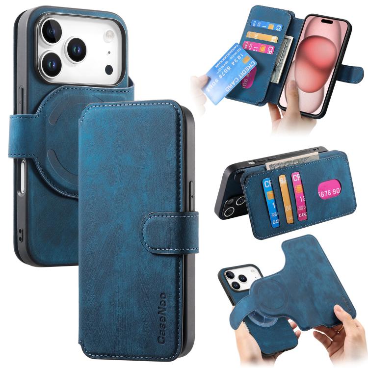 CaseNeo MagSafe RFID Anti-theft Retro Leather Phone Case, For iPhone 17e / 16e, For iPhone 17 Pro Max, For iPhone 17 Pro, For iPhone 17