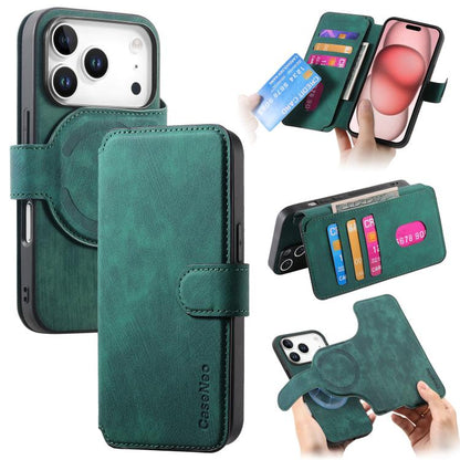 CaseNeo MagSafe RFID Anti-theft Retro Leather Phone Case, For iPhone 17e / 16e, For iPhone 17 Pro Max, For iPhone 17 Pro, For iPhone 17