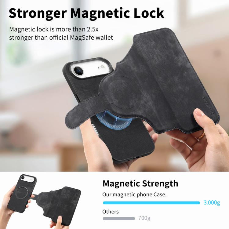 CaseNeo MagSafe RFID Anti-theft Retro Leather Phone Case, For iPhone Air, For iPhone 16 Pro Max, For iPhone 16 Pro, For iPhone 16 Plus