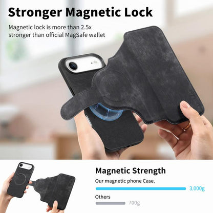 CaseNeo MagSafe RFID Anti-theft Retro Leather Phone Case, For iPhone Air, For iPhone 16 Pro Max, For iPhone 16 Pro, For iPhone 16 Plus