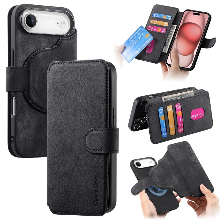 CaseNeo MagSafe RFID Anti-theft Retro Leather Phone Case, For iPhone Air, For iPhone 16 Pro Max, For iPhone 16 Pro, For iPhone 16 Plus