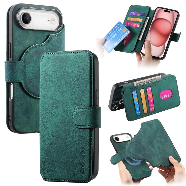 CaseNeo MagSafe RFID Anti-theft Retro Leather Phone Case, For iPhone Air, For iPhone 16 Pro Max, For iPhone 16 Pro, For iPhone 16 Plus