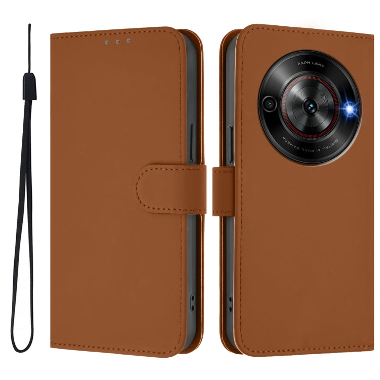 Skin Feel Solid Color Leather Phone Case with Lanyard, Series 1