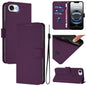 Skin Feel Solid Color Leather Phone Case with Lanyard