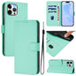 Skin Feel Solid Color Leather Phone Case with Lanyard, For iPhone 12 Pro Max