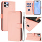 Skin Feel Solid Color Leather Phone Case with Lanyard, For iPhone 11 Pro Max