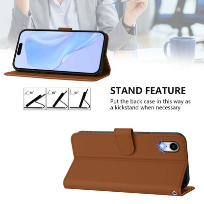Skin Feel Solid Color Leather Phone Case with Lanyard