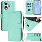 Skin Feel Solid Color Leather Phone Case with Lanyard, For iPhone 17