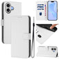 Skin Feel Solid Color Leather Phone Case with Lanyard, For iPhone 17
