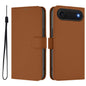Skin Feel Solid Color Leather Phone Case with Lanyard